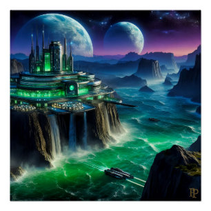 Emerald City in een vreemd land Perfect Poster