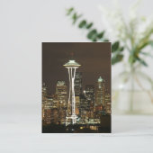 Emerald City Seattle Washington Space Needle Briefkaart (Staand voorkant)