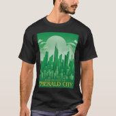 Emerald City Vintage Travel Poster T-shirt (Voorkant)