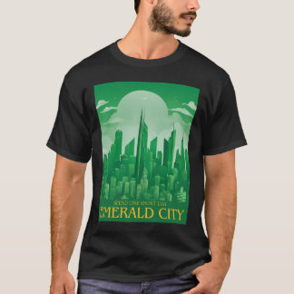 Emerald City Vintage Travel Poster T-shirt