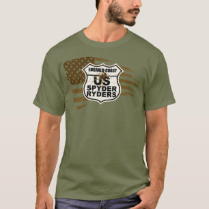 Emerald Coast Chapter - Gescheurde Vlag sepia T-shirt