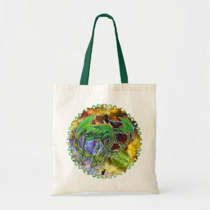 Emerald Cosmic Dragon Canvas tas