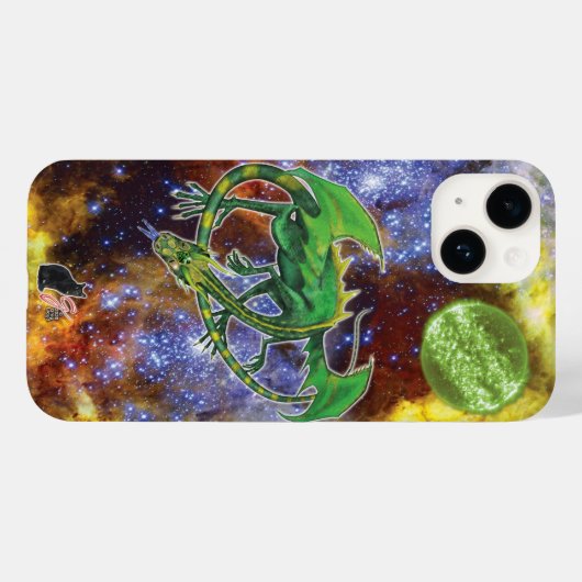 Emerald Cosmic Dragon Coque-Mate coque iphone (Verso (horizontal))