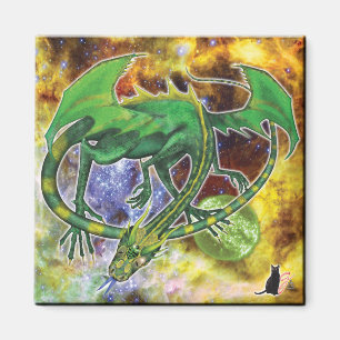 Emerald Cosmic Dragon Magnet Magneet