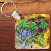 Emerald Cosmic Dragon Sleutelhanger (Voorkant)