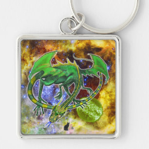 Emerald Cosmic Dragon Sleutelhanger