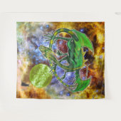 Emerald Cosmic Dragon Wandkleed (Voorkant (horizontaal))