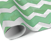 Emerald Cream Chevron Pattern Cadeaupapier (Rol Hoek)