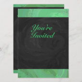 Emerald Cream en Black Party Kaart (Voorkant / Achterkant)