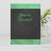 Emerald Cream en Black Party Kaart (Staand voorkant)