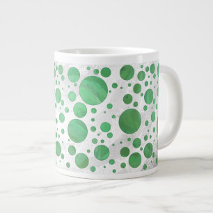 Emerald Cream Polka Dot Jumbo Mok