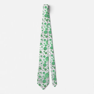Emerald Cream Polka Dot Stropdas