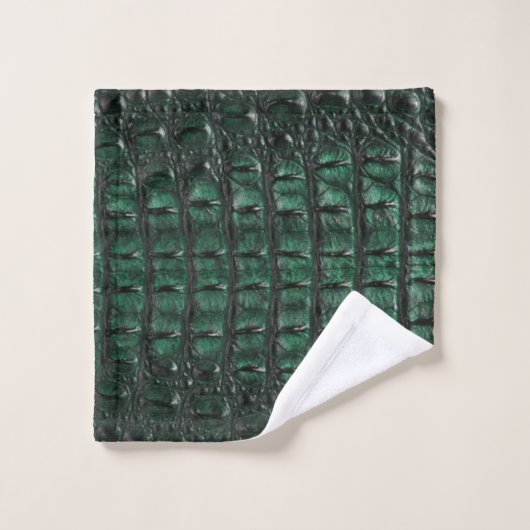 Emerald Crocodile Leather Luxury Exotic Skin (Gant de toilette)
