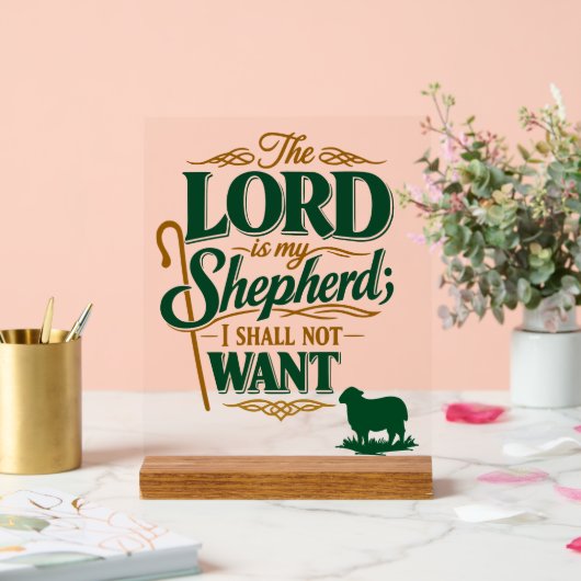 Emerald Crossing Psalm 23 VBS Church Acrylic (Mariage)