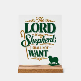 Emerald Crossing Psalm 23 VBS Church Acrylic Acryl Bord