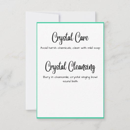 Emerald Crystal Betekenis Kaart (Achterkant)