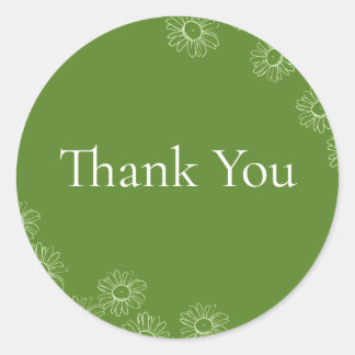 Emerald Daisy Delight Ronde Sticker