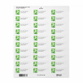 Emerald  Damask Lace Fancy Etiket (Full Sheet)