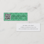 Emerald Damask QR CODE Mini Visitekaartjes (Voorkant / Achterkant)