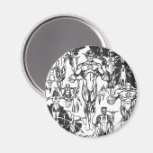 Emerald Dawn Hoesje, zwart en wit Magneet (Voorkant / Achterkant)