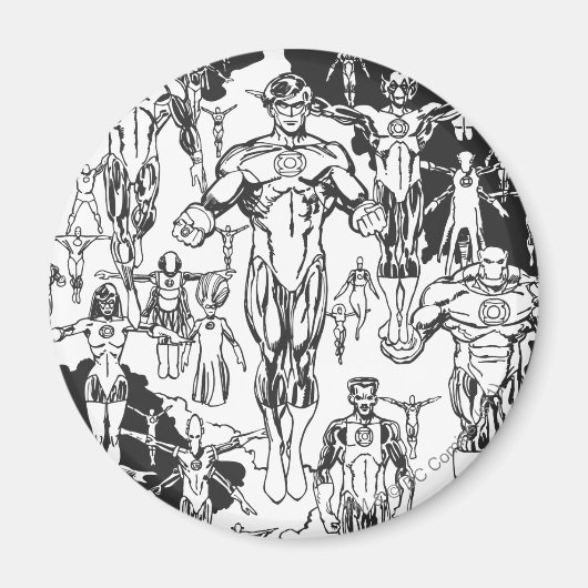 Emerald Dawn Hoesje, zwart en wit Magneet (Voorkant)