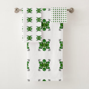 Emerald Diamond Gemstone Art Green