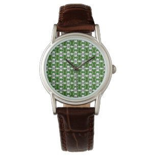Emerald Diamond Gemstone Art Green Horloge