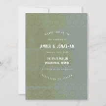 Emerald Distress Elegance Wedding Uitnodiging