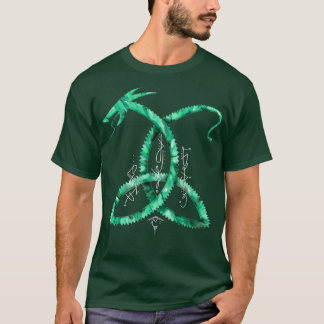 Emerald Dragon Codes, wit script T-shirt