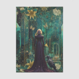 Emerald Dreams Fantasy Forest Queen Decoupage Tissuepapier