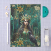 Emerald Dreams Fantasy Forest Queen Decoupage Tissuepapier (Craft)