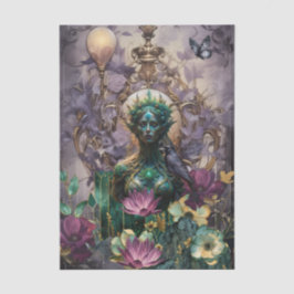Emerald Dreams Fantasy Forest Queen Decoupage Tissuepapier