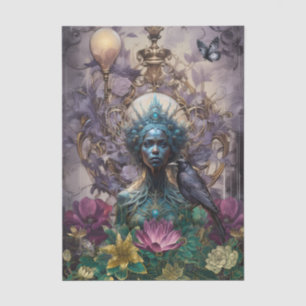 Emerald Dreams Fantasy Forest Queen Decoupage Tissuepapier