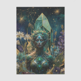 Emerald Dreams Fantasy Forest Queen Decoupage Tissuepapier