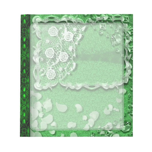 Emerald Dreams Junk Journal Style Trompe L'oeil Notitieblok (Voorkant)