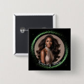 Emerald Dust Pageant Button (Voorkant /achterkant)