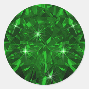 Emerald Edelsteen Uitnodiging Envelop Gift Wrap Ronde Sticker