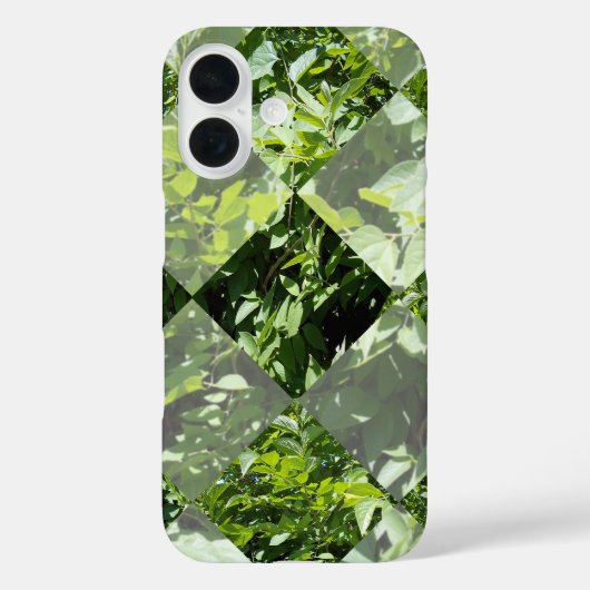 Emerald Elegance: groene bladeren in diamantvorm, Case-Mate iPhone Case (Achterkant)