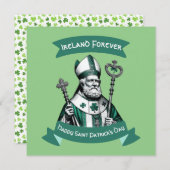 Emerald Elegance: St. Patrick's Day Bisschop kaart (Voorkant / Achterkant)
