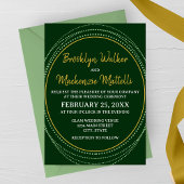 Emerald Elegance Wedding Invitation