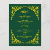 Emerald Elegance Wedding Menu (Devant)