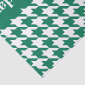 Emerald Elegant Houndstooth met aangepaste tekst Tissuepapier (Detail)