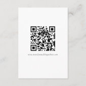 Emerald en Blush Bloemen QR Code Trouwdetails Informatiekaartje (Achterkant)