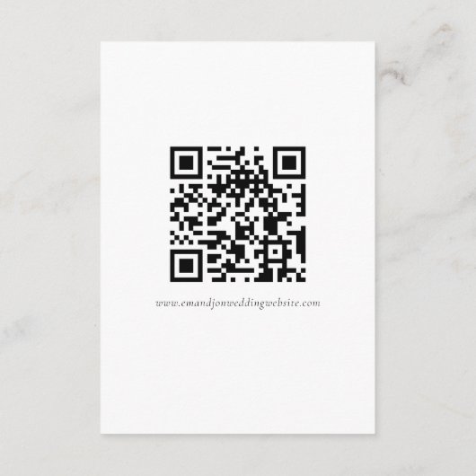 Emerald en Blush Bloemen QR Code Trouwdetails Informatiekaartje (Achterkant)