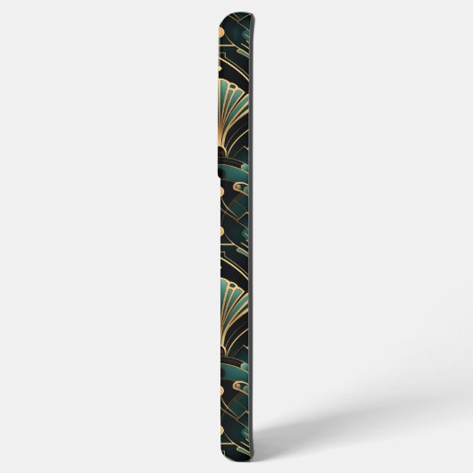 Emerald en Gold Art Deco-geïnspireerde Fan Samsung Galaxy Hoesje (Linkerkant)