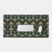 Emerald en goud art deco thema bureaumat (Keyboard & Muis)