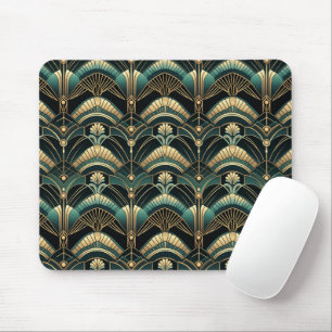 Emerald en goud art deco thema muismat