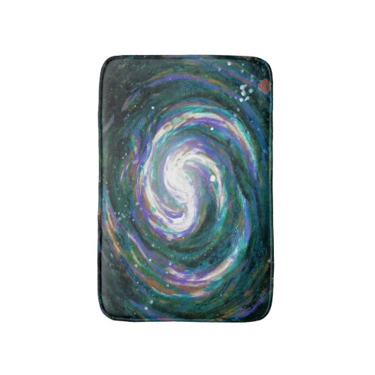 Emerald en Paarse Galaxy Badmat (Voorkant Verticaal)