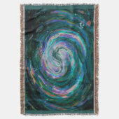 Emerald en Paarse Galaxy Deken (Voorkant Verticaal)