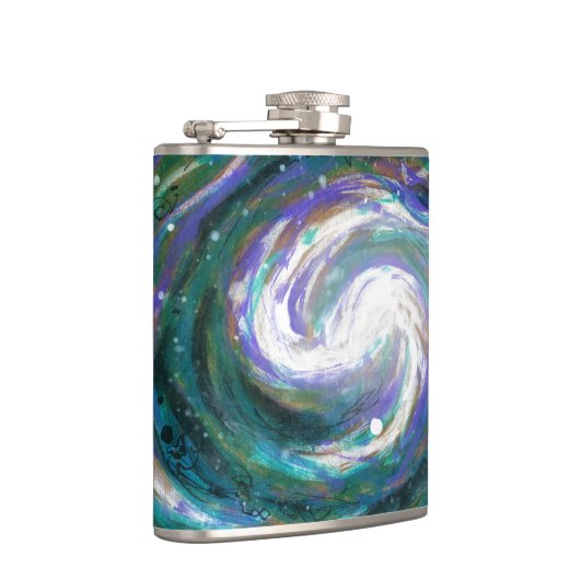 Emerald en Paarse Galaxy Heupfles (Rechts)